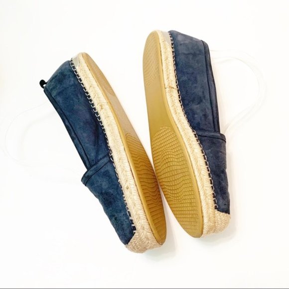Stuart Weitzman Biarritz Blue Suede Espadrille 8 - Picture 5 of 7